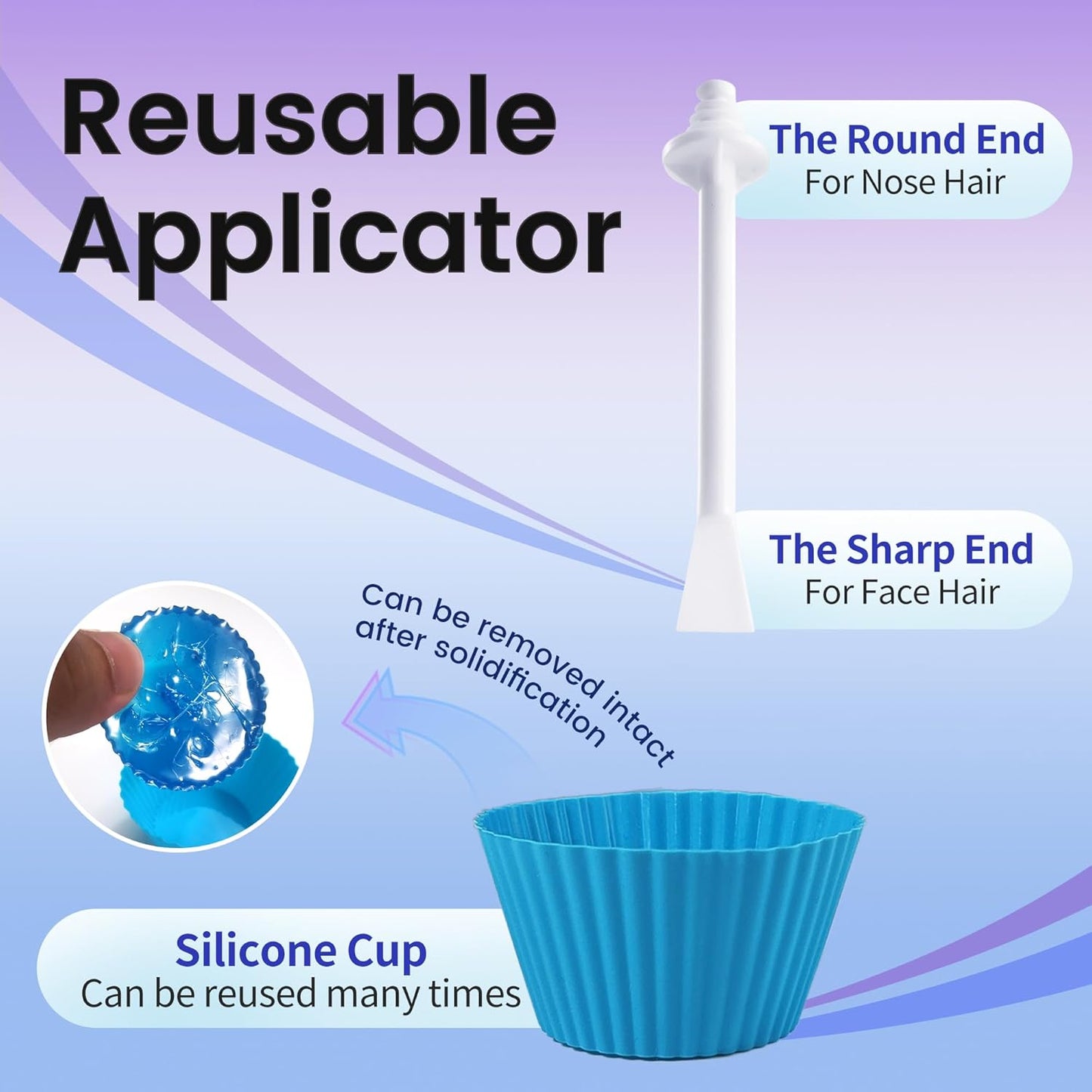 Nose Wax Kit for Men Nose Waxing, 100g Wax 30 Applicators Ear wax kit Hair Removal for Men and Women,Safe Quick Painless Nasal Waxing,10 Mustache Patch 10 Ears Guards,15-20 Uses