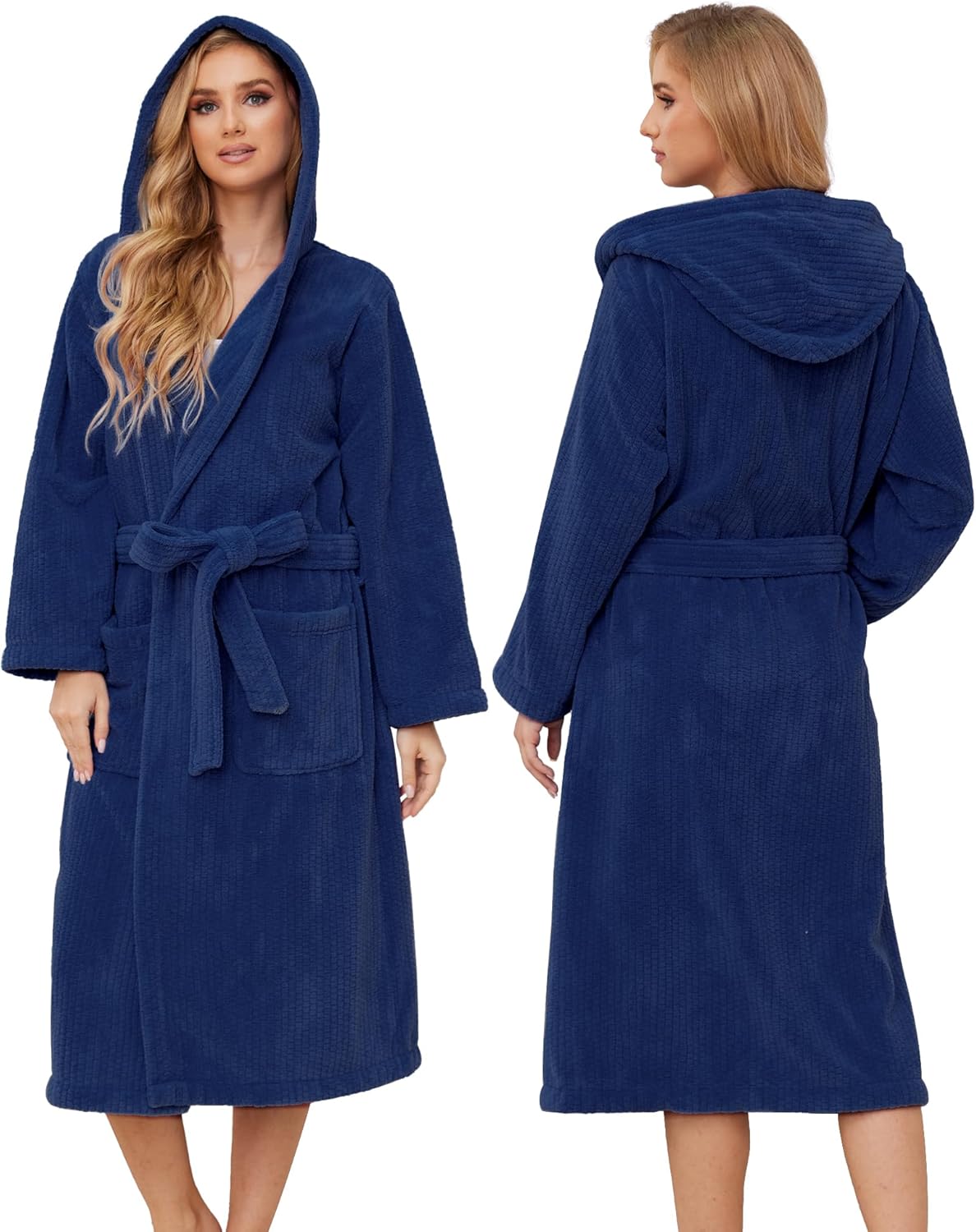 Hooded Bathrobes for Women, Soft Long Towel Robes for Women - Quick Dry yet Warm