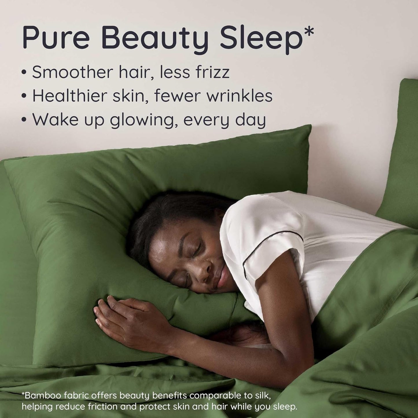 Bambaw 100% Viscose Derived from Bamboo Pillowcase King Size – Set of 2 Cooling Pillow Cases King with Envelope Closure, Breathable & Super Soft Pillow Cases (Olive)