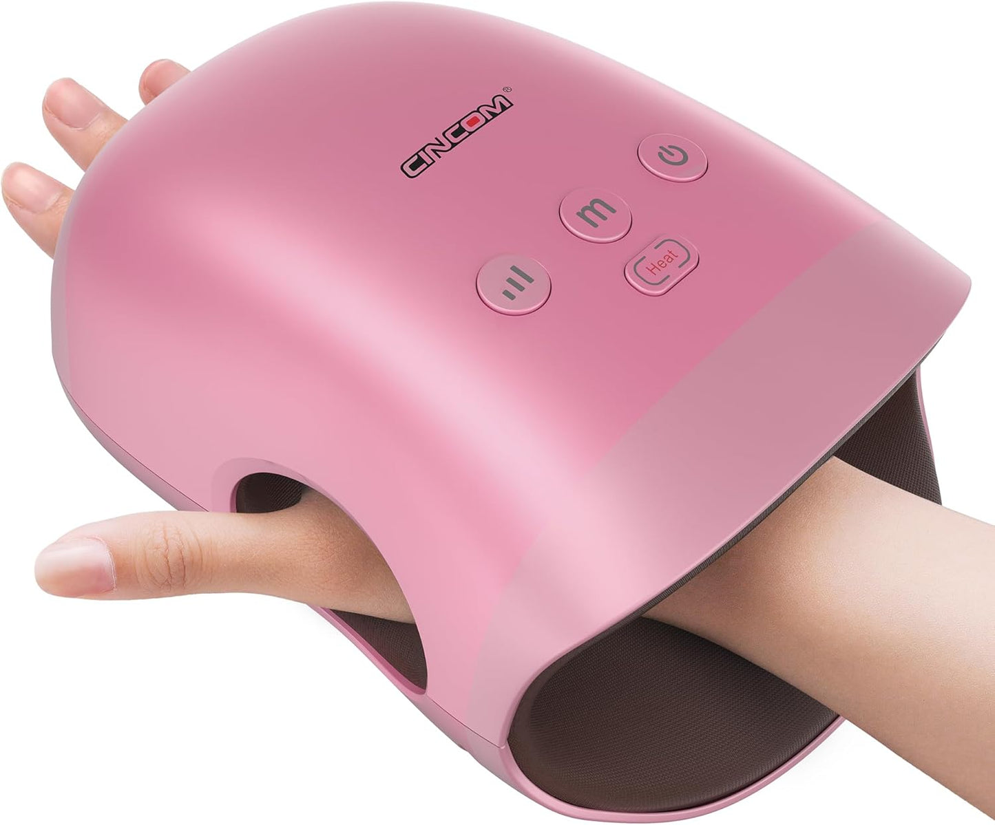 CINCOM Hand Massager - Cordless Hand Massager with Heat and Compression for Arthritis and Carpal Tunnel, Gifts for Women(Rose)