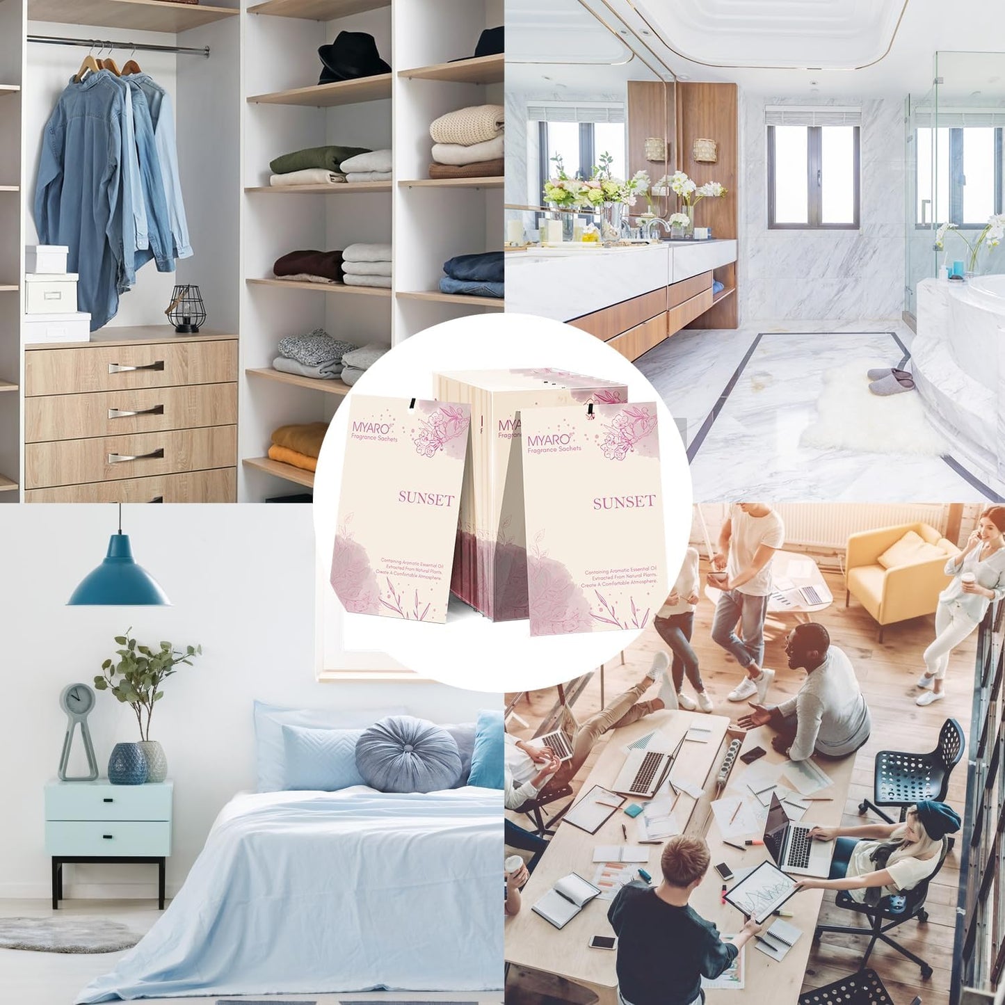 Sachets Scented for Closet and Drawer, MYARO 12 PCS Closet Odor Eliminator Air Fresheners for Home Long Lasting, Make Your House Smell Good