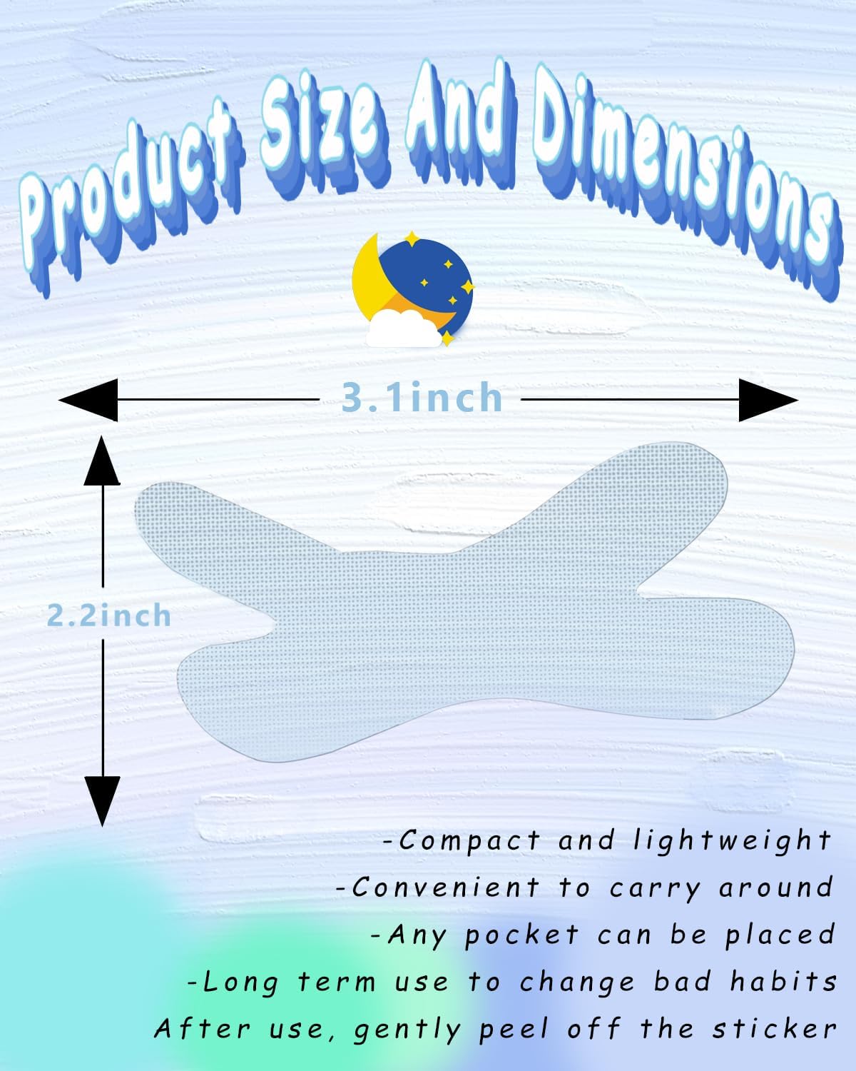 Mouth Tape for Sleeping (120-Pack) Gentle Transparent Premium Tape Breathable Strips-Pain Free Removal-Adhesion Skin-Breathable and Hypoallergenic