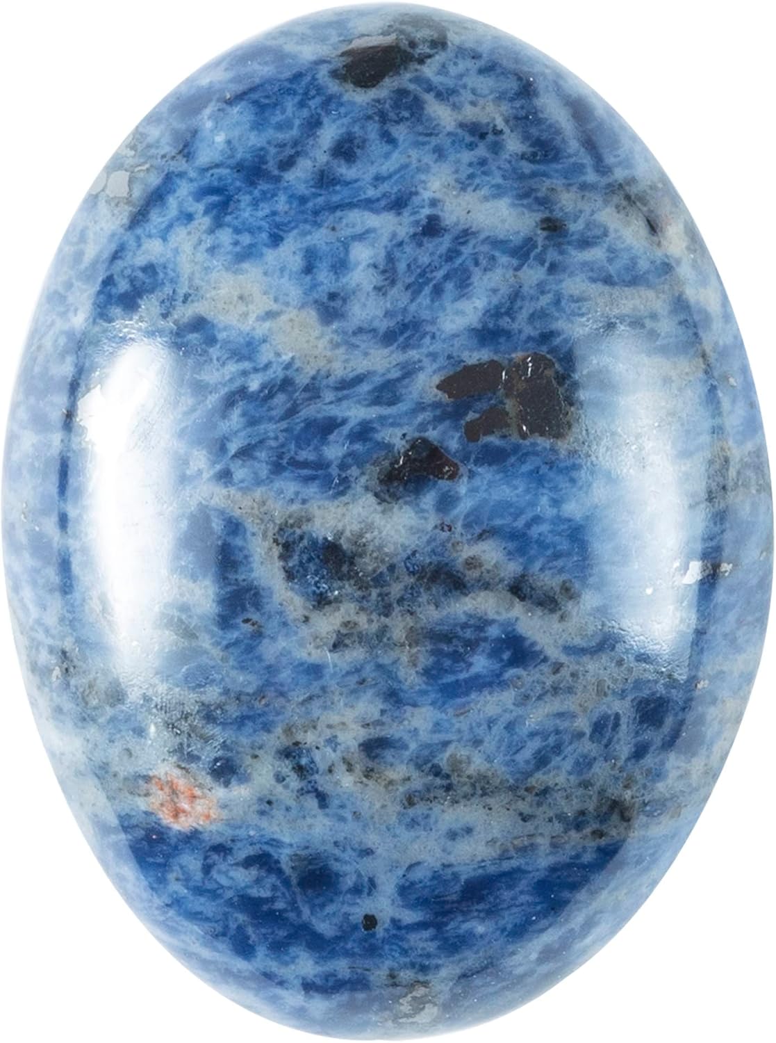 Crocon 50mm Sodalite Large Oval Palm Stone 900+ Carats Pocket Massage Worry Stones for Natural Body Chakra Balancing Reiki Healing Stones and Crystal Grid Healing Massage Spa Energy Crystals