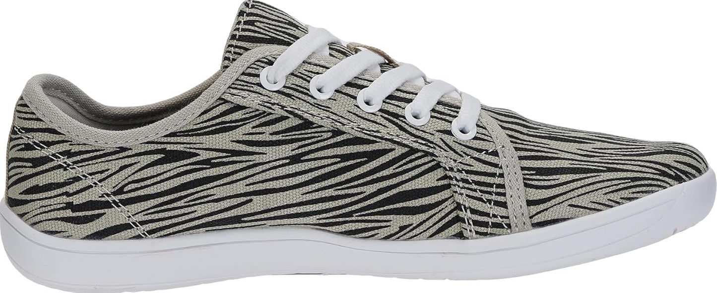 WHITIN Women's Canvas Barefoot Shoes | Wide Width Minimalist Sneakers | Classic Fit Low Top