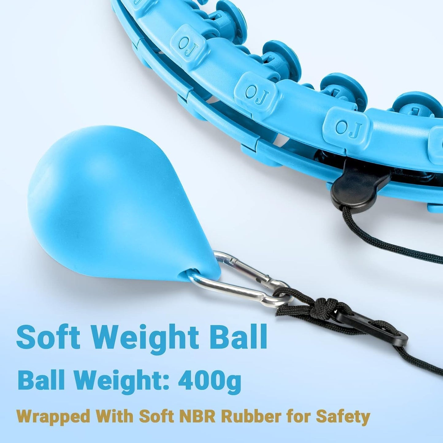 34 Knots Weighted Workout Hoop Plus Size, Smart Waist Exercise Ring for Adults Weight Loss