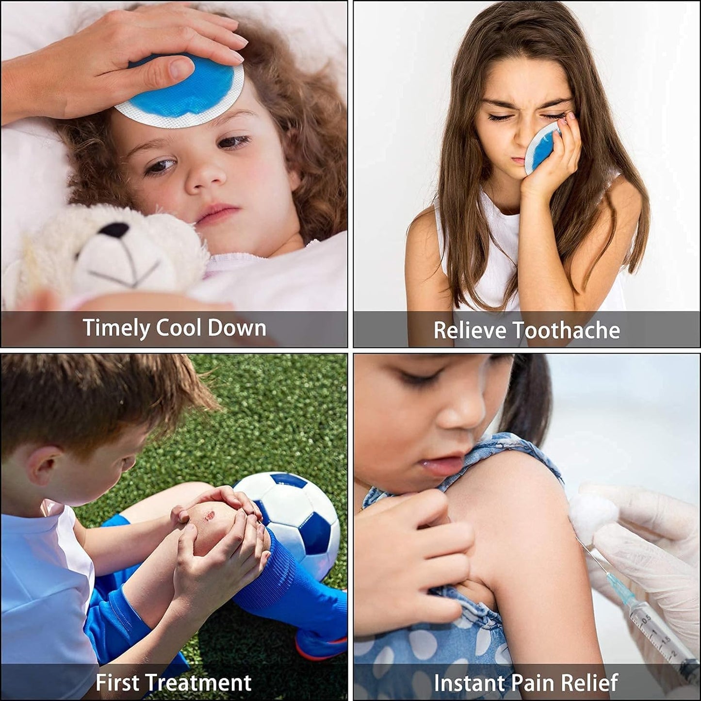 Tutmyrea Reusable Ice Packs - 48 Soft Small Cold Compress for Injuries, Face, Breast, Allergies & Small Wounds