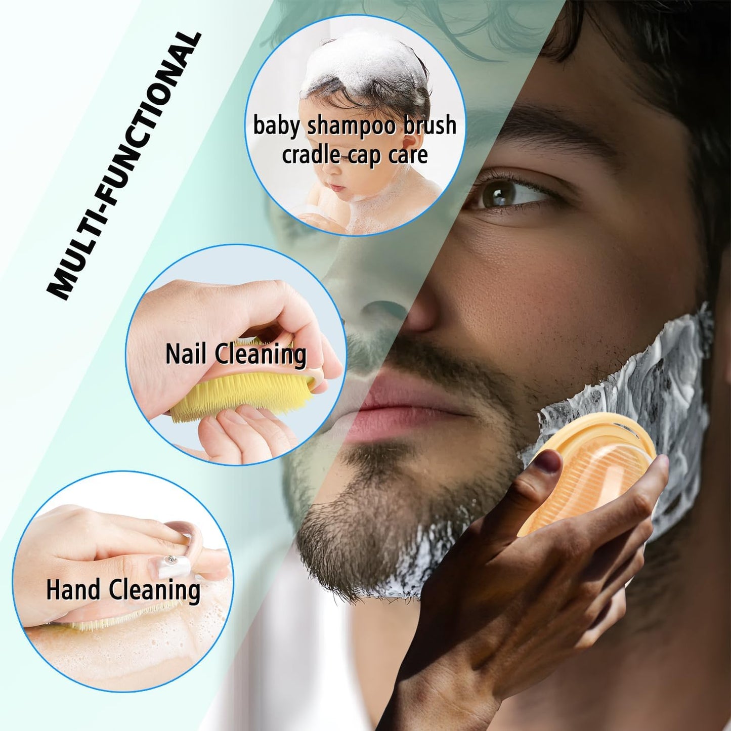 Dual-Sided Face Scrubber,Gentle Getting Pores Cleaned and Actually Exfoliating for Sensitive Skin,Facial Cleansing Brush,Face Brush for Men and Women