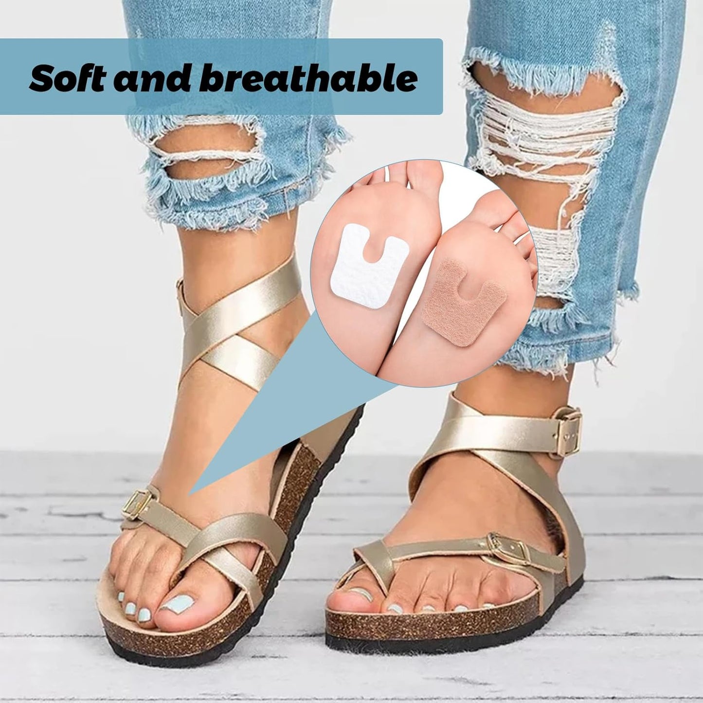 36 Unisex Beige Felt Forefoot Pads, U-Shaped, 0.2 Inch Thick, Pain Relief, Callus Protection, Fits Most Feet