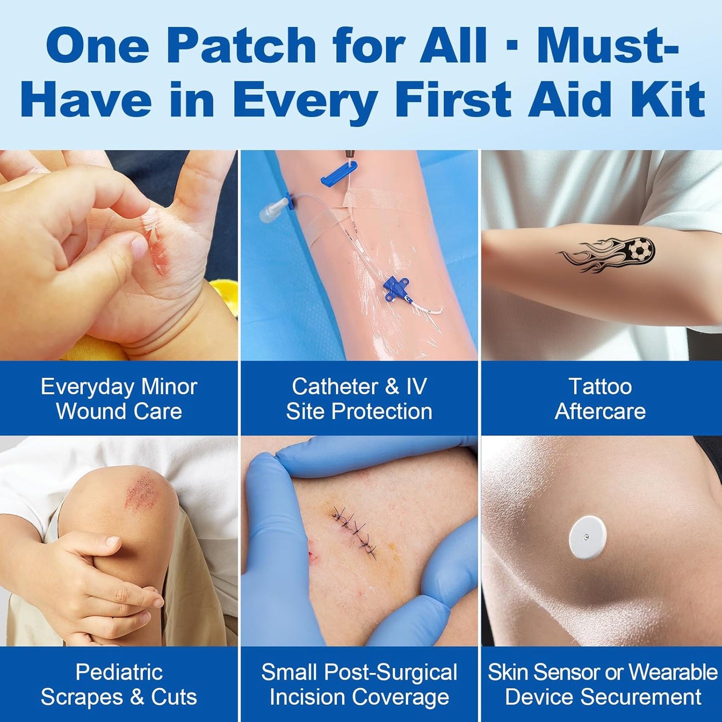 Dimora Waterproof Adhesive Bandages with Pad, Transparent Film Dressing 4x4 inch 25 Packs, Clear Bandage Tape for Wound Care, Fragile Skin and Swimming,IV Shield, Tattoo Aftercare