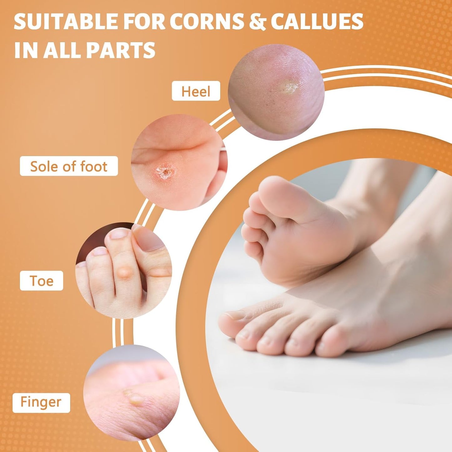 Corn Remover Pads for Feet & Toes - 30 Medicated Patches with 40% Salicylic Acid | Extra Strength Callus Treatment for Small Corns & Calluses, All-Day Adhesive Protection for Active Adults