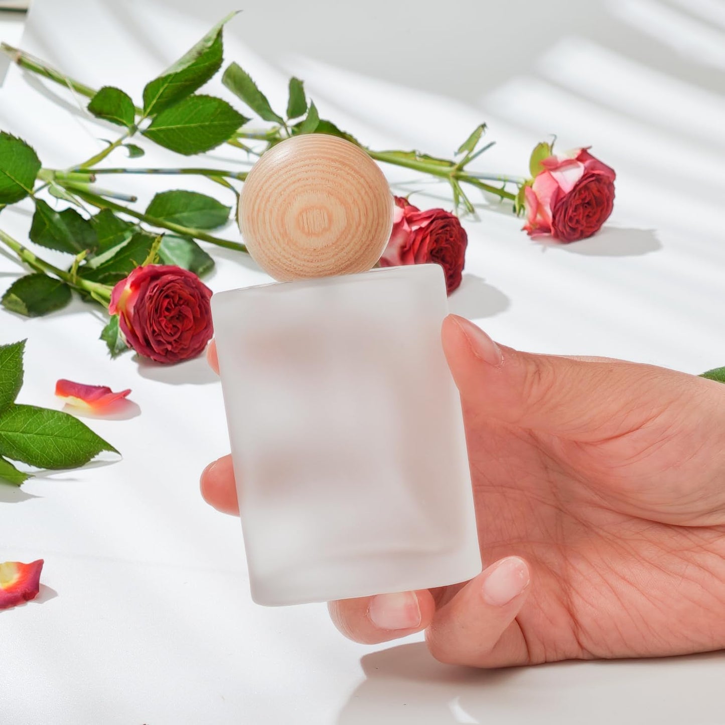 50ml/1.7 Oz Glass Spray Bottle Perfume Atomizer,Perfume Travel Refillable Spray Bottle Empty with 3 Kinds of Dispenser (B1)