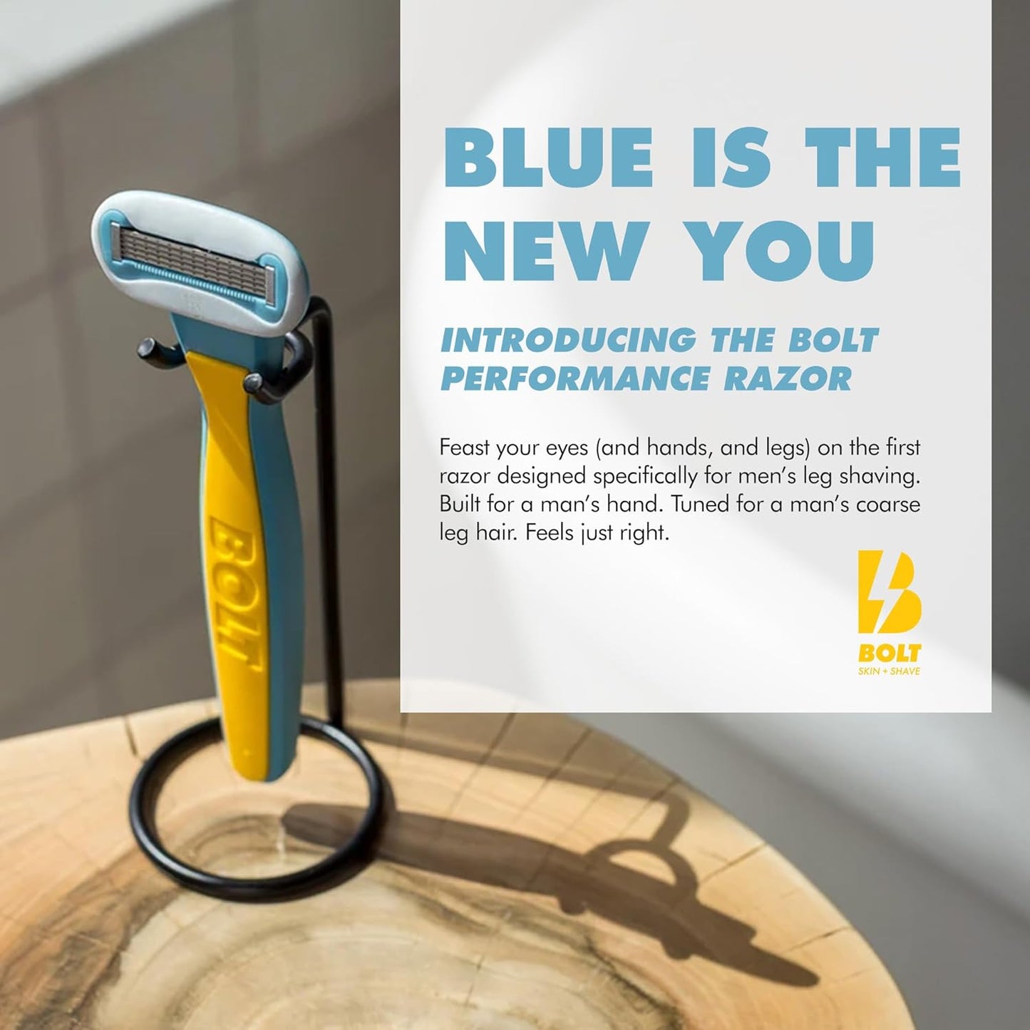 Be Smooth Men's Bundle - Complete Shaving Kit for Legs, Head, Chest & Arms with Razor, 3 Cartridges, Shave Butter, Scrub & Lotion