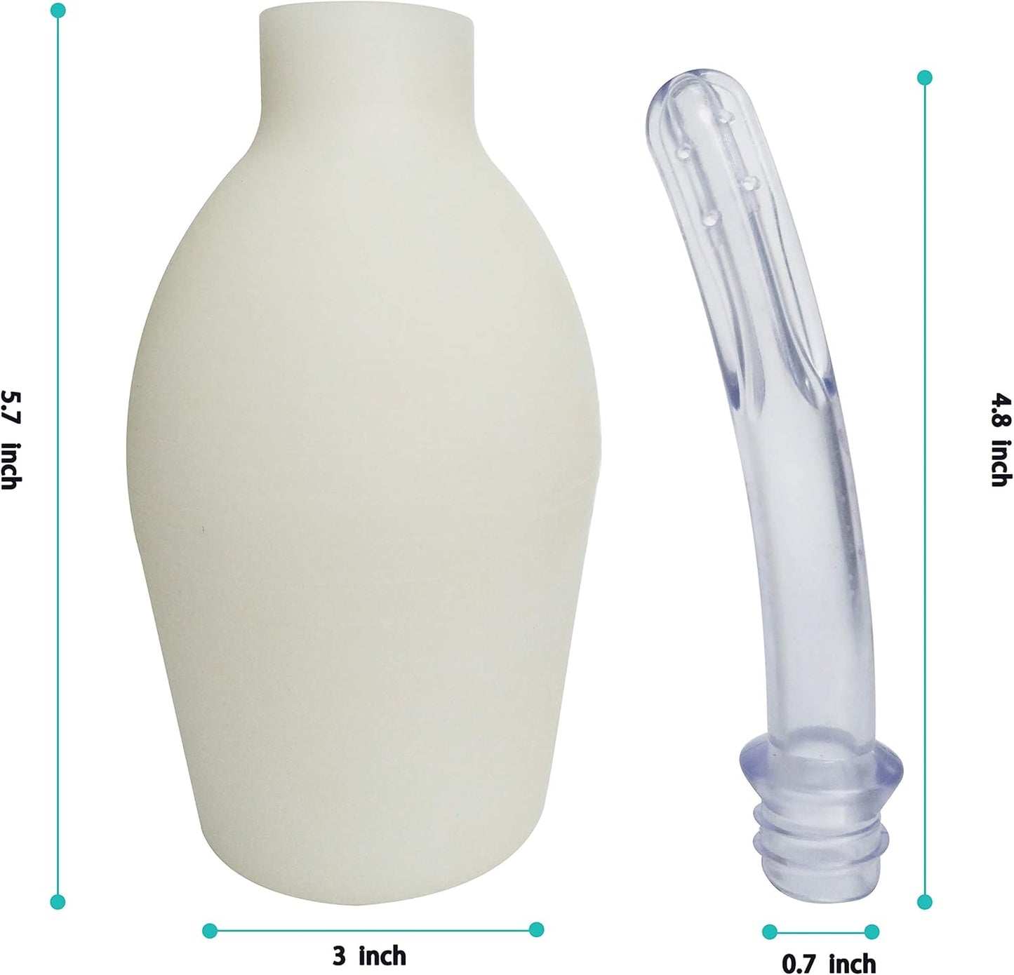 Abyclean Anal Douche Enema Bulb Vaginal Douche Enema Cleaner for Women’s or Man’s Health (310ml Transparent)