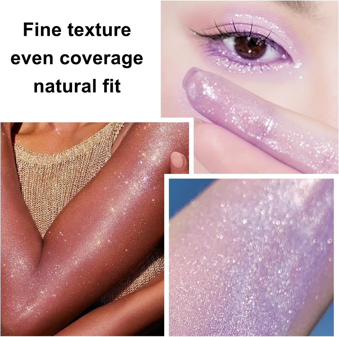 Hair and Body Glitter Spray, 1PC Purple Glitter Hairspray Dry Powder Makeup for Clothes, Festival Rave Prom Loose Sparkle Powder,Holographic Ultra Fine Resin Glitters for Crafts,10g (Purple)