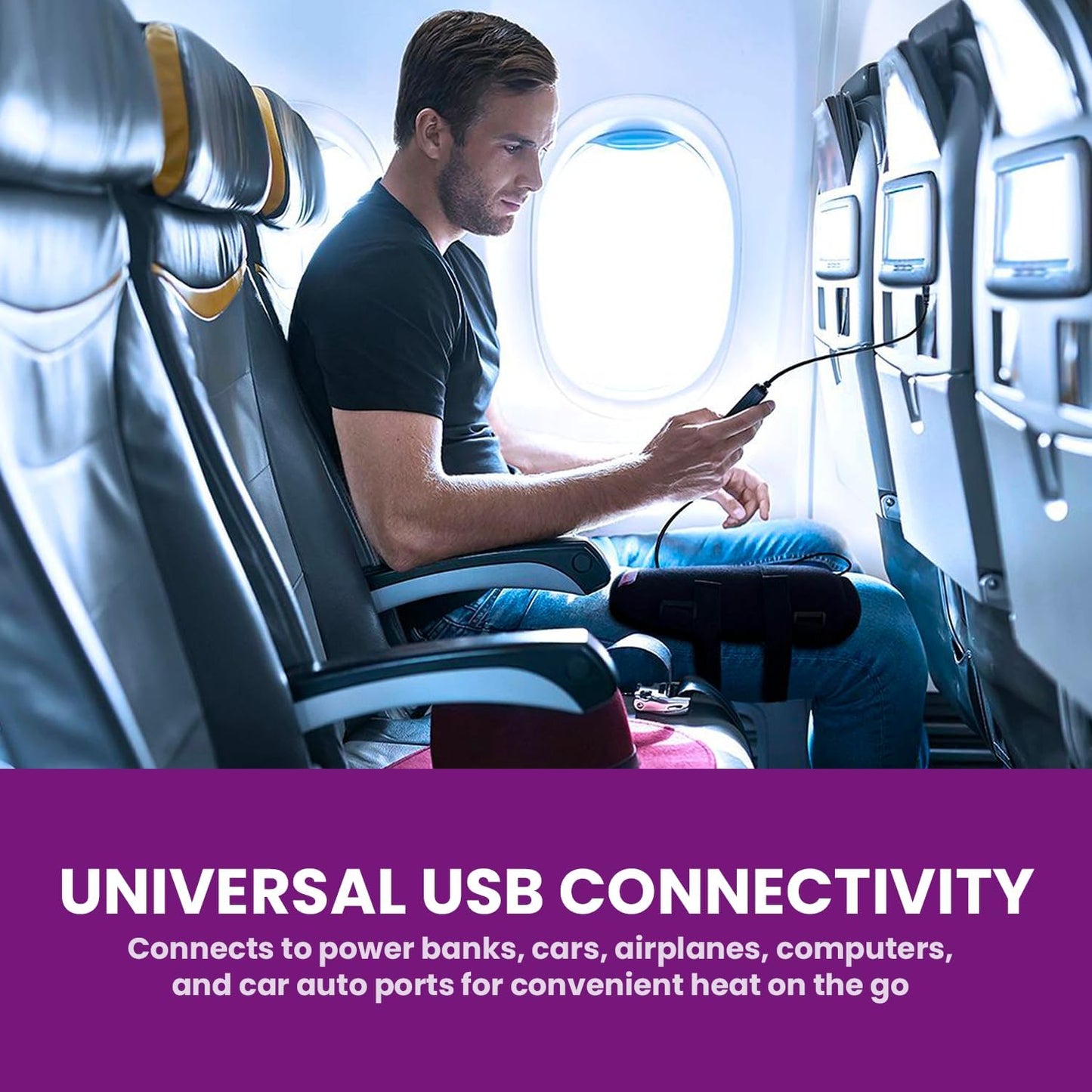 Incredi-Heat - USB Heating Pad by Cabeau - Infrared Heat Therapy to Ease Muscle Strain, Relieve Pain, and Provide Targeted Compressed Heat - Compact, for On-The-Go Use