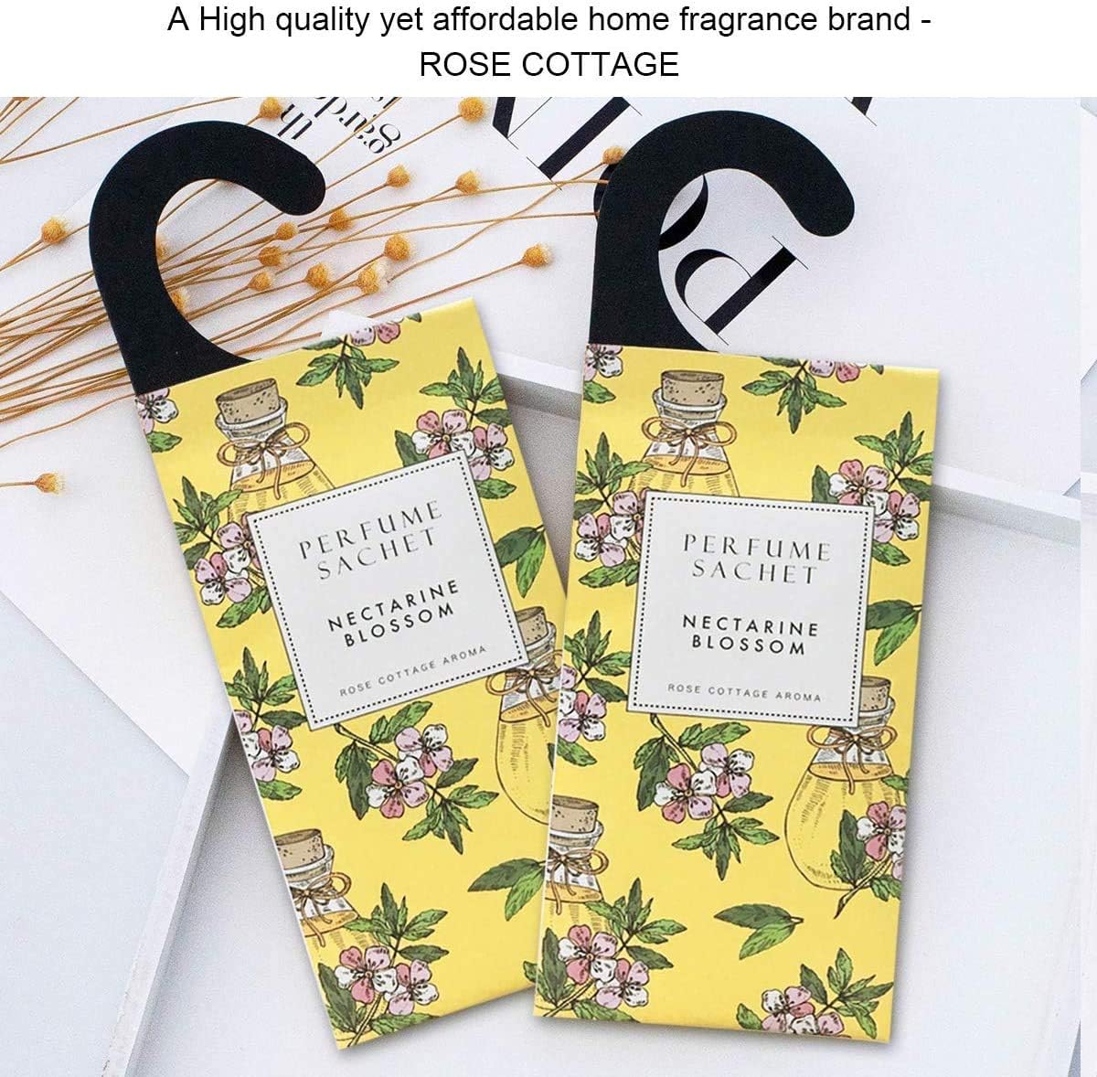 Large 12 Packs Apricot Blossom Hanging Closet Air Freshener Scented Sachets Long Lasting Smell Goods