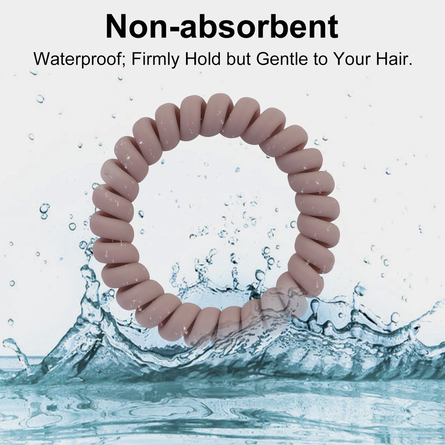 JessLab Spiral Hair Ties for Women, 10-Pack Traceless No-Damage Ponytail Holders, Coils Hair Bands for Girls, Assorted Colors