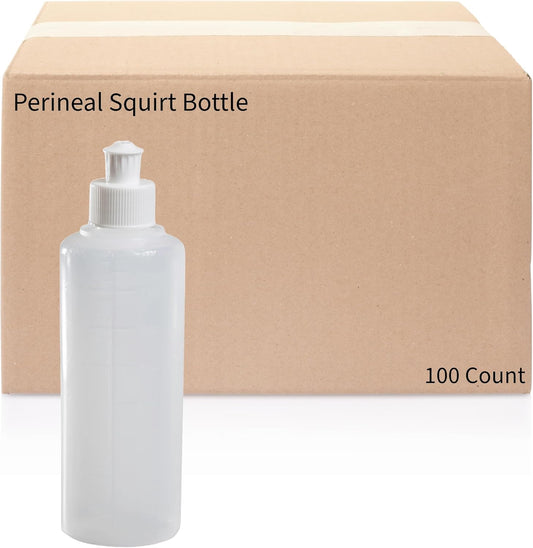 Vakly Perineal Squirt Bottle, Postpartum Lavette Irrigation Peri Wash Bottle, Refillable Cleansing Bottles for New Moms, Hemorrhoids or Bidet Use (100)