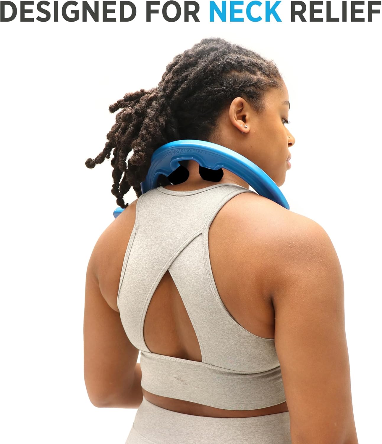 Tiger Tail Tiger Cane Back & Neck Massager – Trigger Point Deep Tissue Acupressure Hook with 7 Gription Knobs, Portable 2-Piece Self Massage Tool for Muscle Knot & Shoulder Pain Relief, Orange