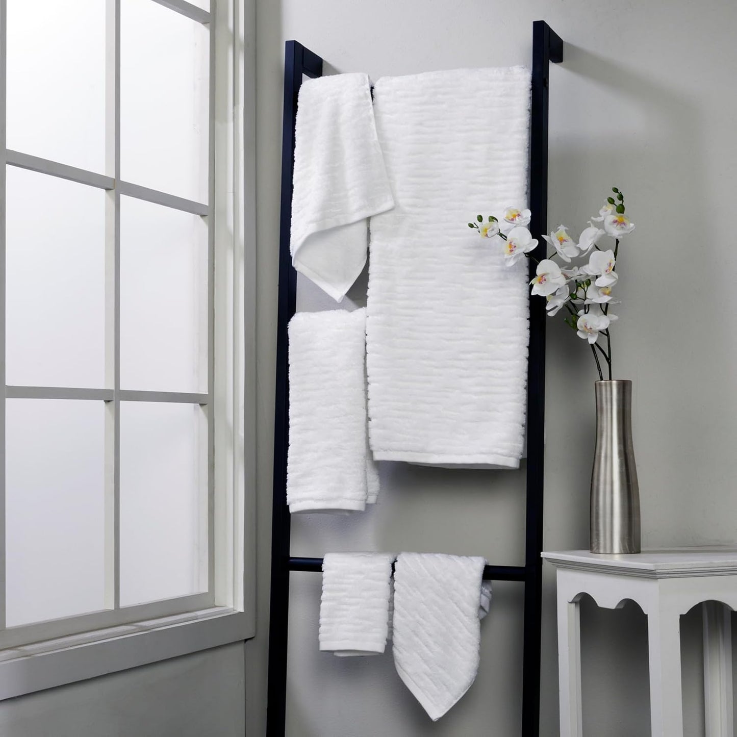 SKL Home CloudSoft Cotton Luxury Bath Towel, White