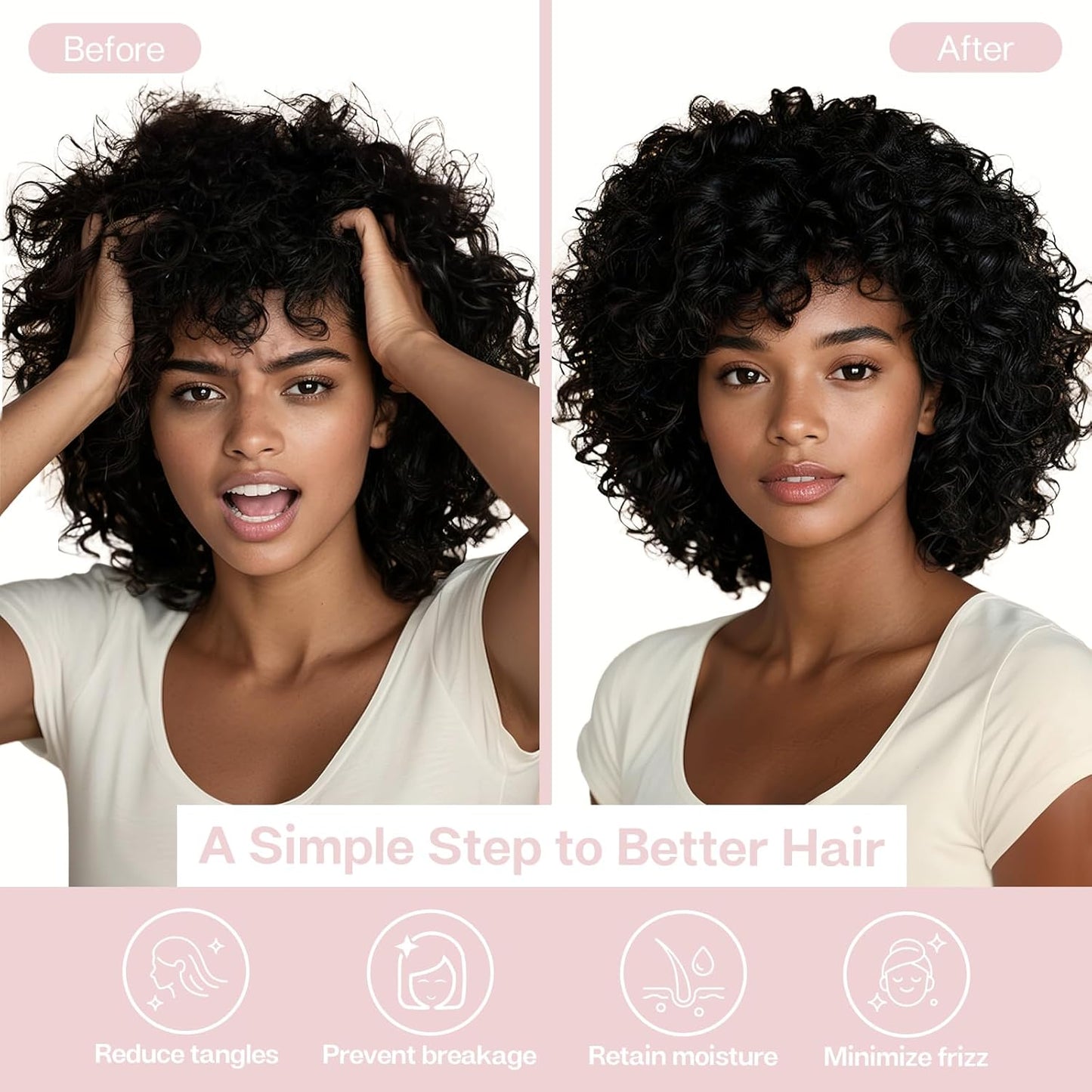 MR&HM Satin Pillowcase for Hair and Skin, Silk Satin Pillowcase 2 Pack, King Size Pillow Cases Set of 2, Silky Pillow Cover with Envelope Closure (20x40, Light Pink)