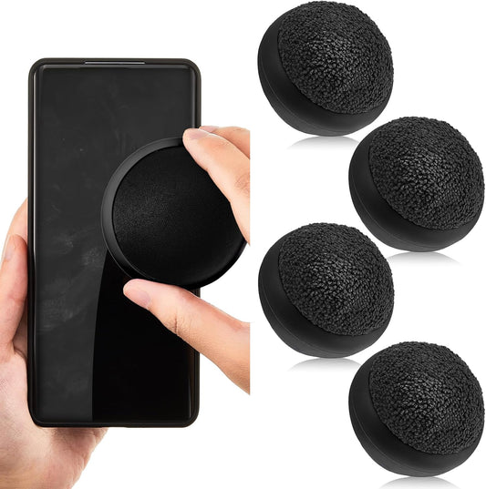 Suclain 4 Pack Christmas Touch Screen Cleaner Balls Phone Cleaning Ball Microfiber Touch Car Screen Glass Cleaner for Computer Laptop Phone Monitor