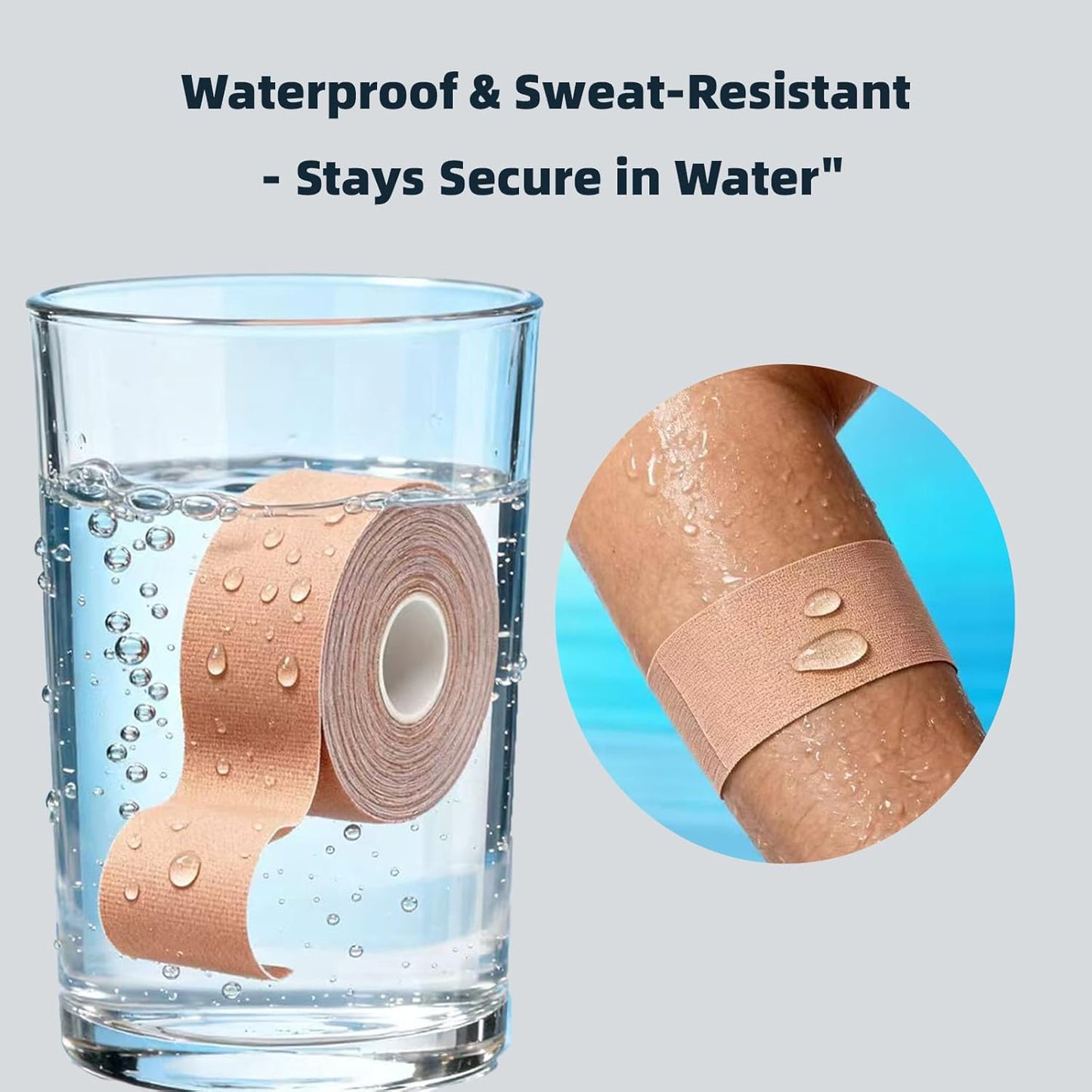 Kinesiology Tape 5cm, Waterproof KT Pro Extreme Tape, Extra Sticky Muscle Support, Elastic Sports Tape for Athletes, Physio Recovery & Tender Tape Alternative