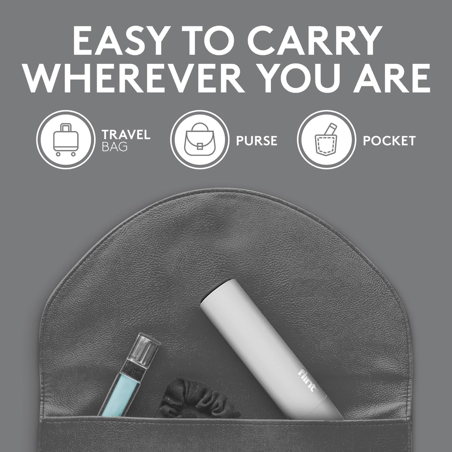 Flint Classic White Retractable Mini Lint Roller with 30 Extra Sticky Sheets, Small and Portable Lint Roller, Ideal Pet Hair Remover, Travel Lint Rollers for pet Hair Extra Sticky