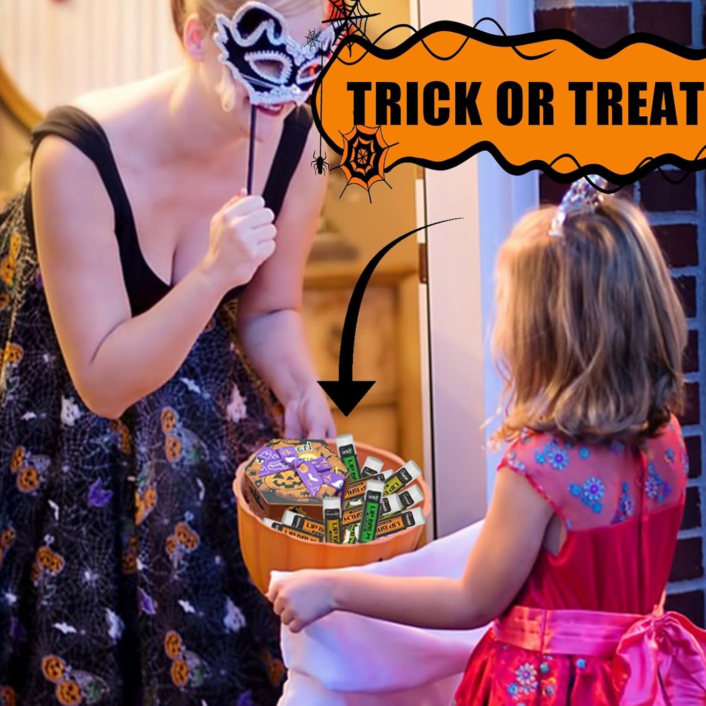 Yopela 19 Pack Halloween Lip Balm Party Favors, Lip Care Set with Vitamin E & Coconut Oil to Moisturize Repair Dry Chap Lips, 18 Flavors,Perfect for Trick-or-Treat Gifts or Goodie Bag Stuffers