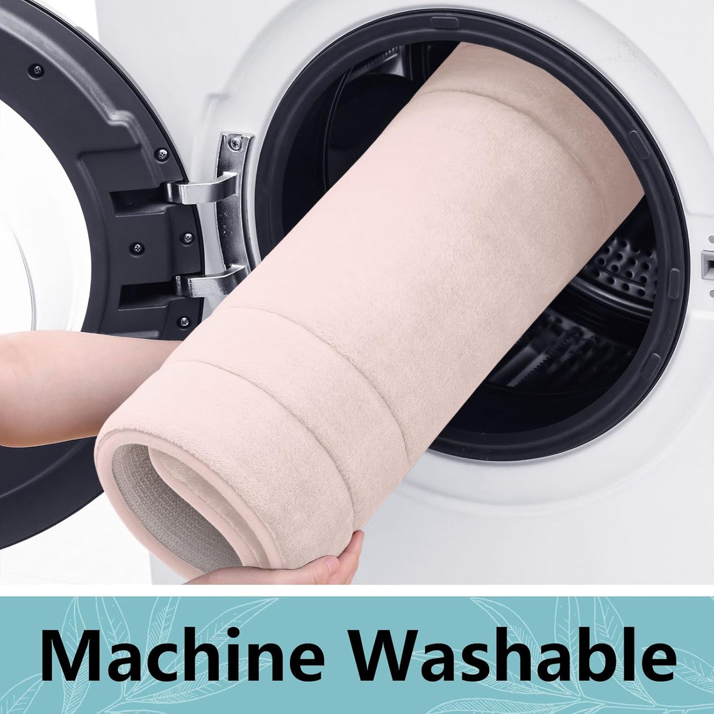 Arotive Memory Foam Bathroom Rug Mat 30x20, Ultra Soft and Absorbent Bath Mat, Machine Wash Dry, Comfortable Bath Rug Carpet for Bathroom Floor, Tub and Shower, Pink