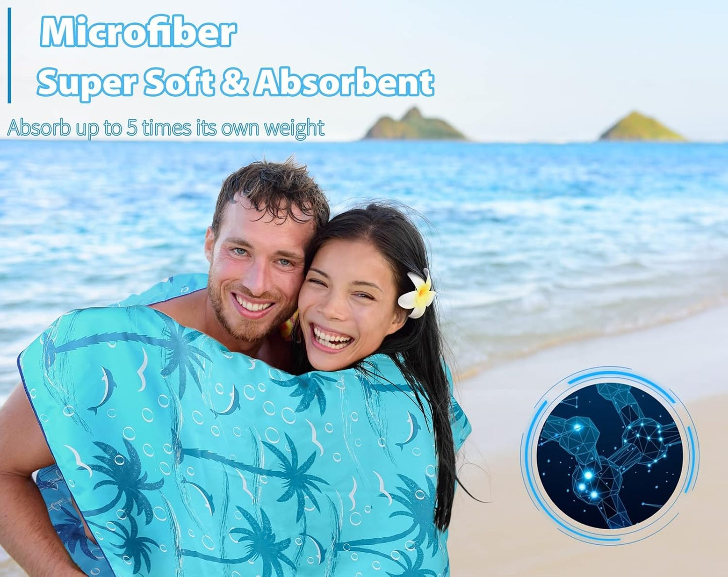 6 Pack Microfiber Thin Lightweight Beach Towel Oversized 71x32 Extra Large Sand Free Towels for Travel Swim Pool Yoga Gym Camping for Adults Women Men Beach Essentials Accessories Vacation Gift