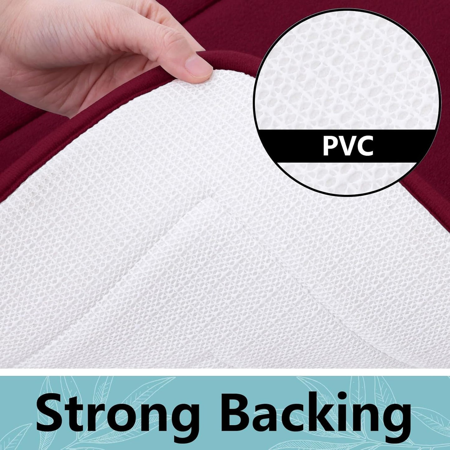 Arotive Memory Foam Bathroom Rug Mat 54x24, Ultra Soft and Absorbent Bath Mat, Machine Wash Dry, Comfortable Bath Rug Carpet for Bathroom Floor, Tub and Shower, Burgundy