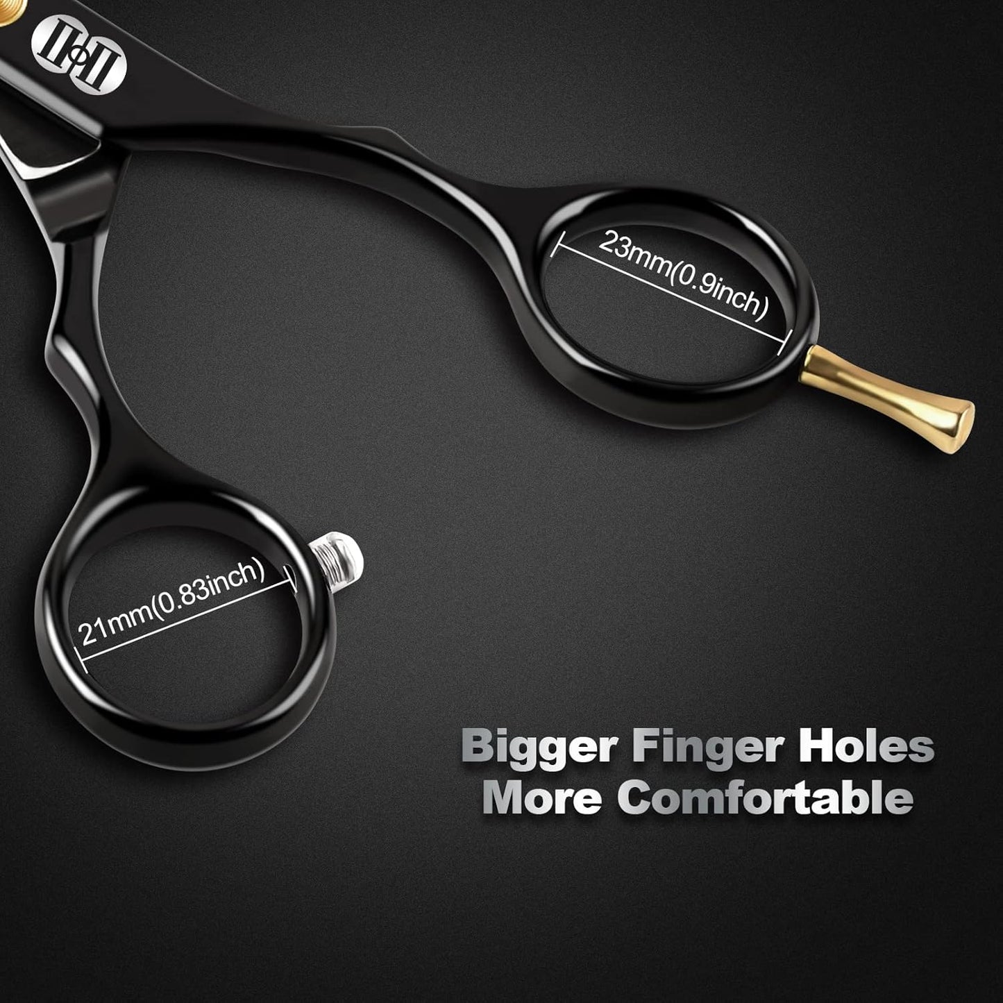 CIICII Hair Cutting Scissors, 6.5 Inch Professional Hair Scissors Set (Hair Cutting Shears Beard Trimming Grooming Haircut Kit) Right Left Handed Barber Shears for Home Salon DIY Hairdressing