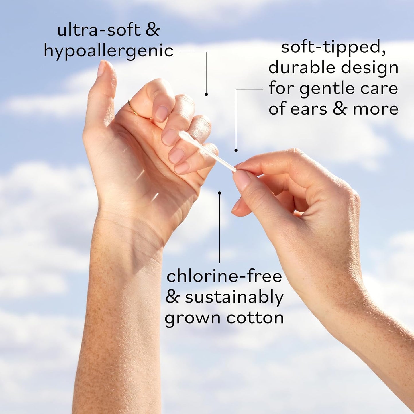 Sky Organics - Organic Cotton Swabs, 1500 ct. - Ultra Soft Tips - Strong & Durable - Hypoallergenic - Chlorine Free - Sustainable - Natural, Vegan & Cruelty Free - Skin Care & Self Care w ebook