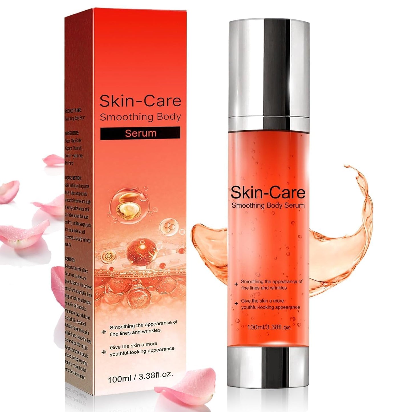 B Glossy Body Serum, Moisture-Rich Formula with Hyaluronic Acid, Glycerin & Vitamin E for Soft, Supple Skin, 3.38 Fl OZ G