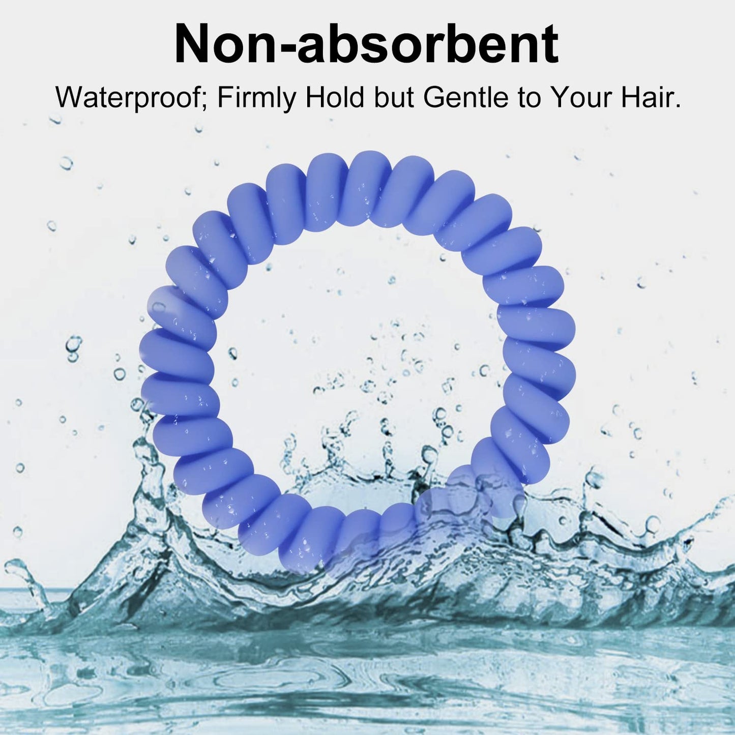 JessLab Spiral Hair Ties for Women, 10-Pack Traceless No-Damage Ponytail Holders, Coils Hair Bands for Girls, Assorted Colors