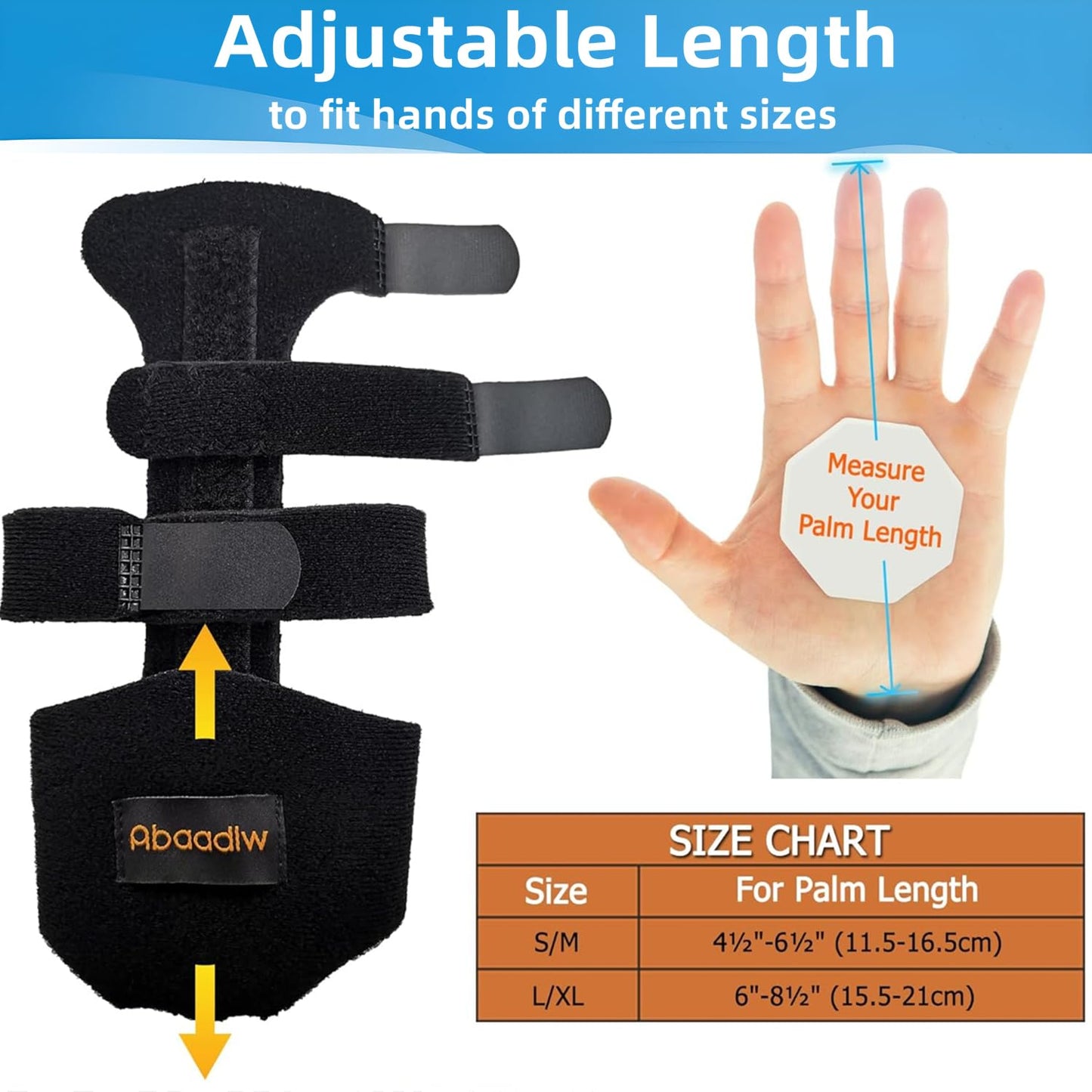 Trigger Finger Splint 2 Pcs, Adjustable Index Finger Splint, Finger Splint Middle Finger, Ring Finger Splint, Pinky Finger Splint,Hand Brace