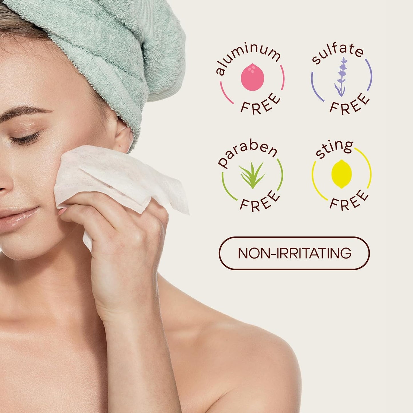 Bamboo Deodorant Wipes - 30 count - Individually Packaged - Aromatherapy Scent (Lavender)