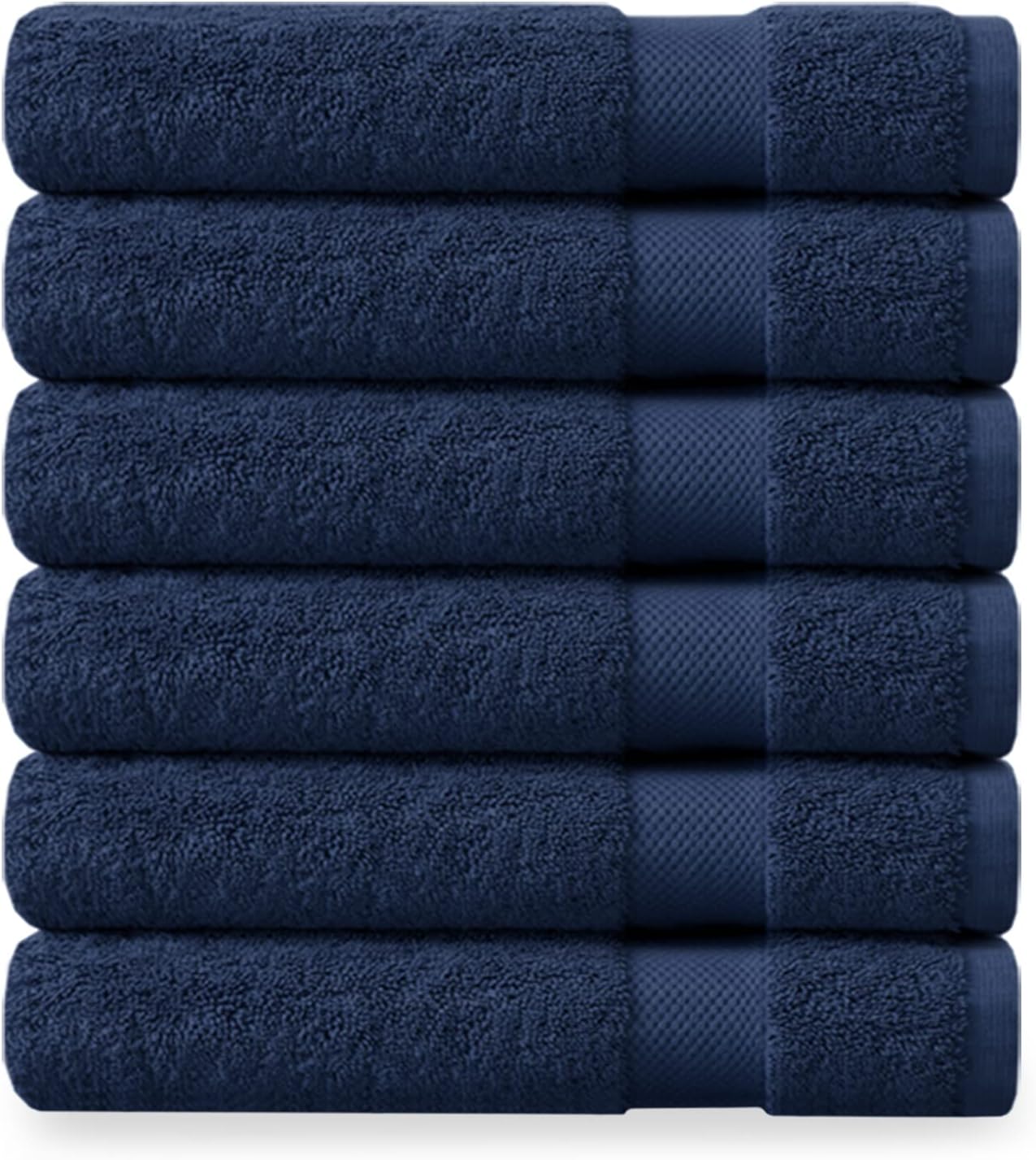 Delara Organic Cotton Luxuriously Plush Washcloths Pack of 6 | GOTS & Oeko-TEX Certified | Premium Quality Face Towels | Feather Touch Technology|650 GSM Long Staple|Soft, Quick Dry & Ultra-Absorbent
