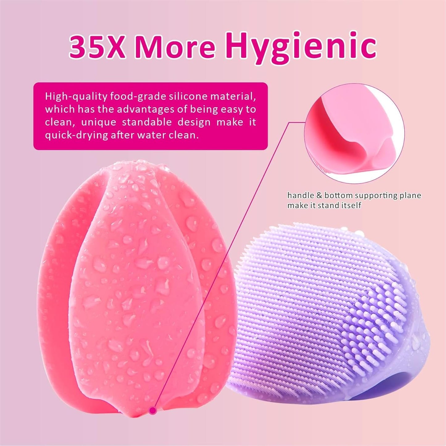 Silicone Face Scrubber,2 Pack Face Scrubber for Women Men, Facial Cleansing Brush Face Exfoliator Scrubber Brushes for Facial Cleansing Exfoliating Blackhead Remover Acne Pore Face Massaging