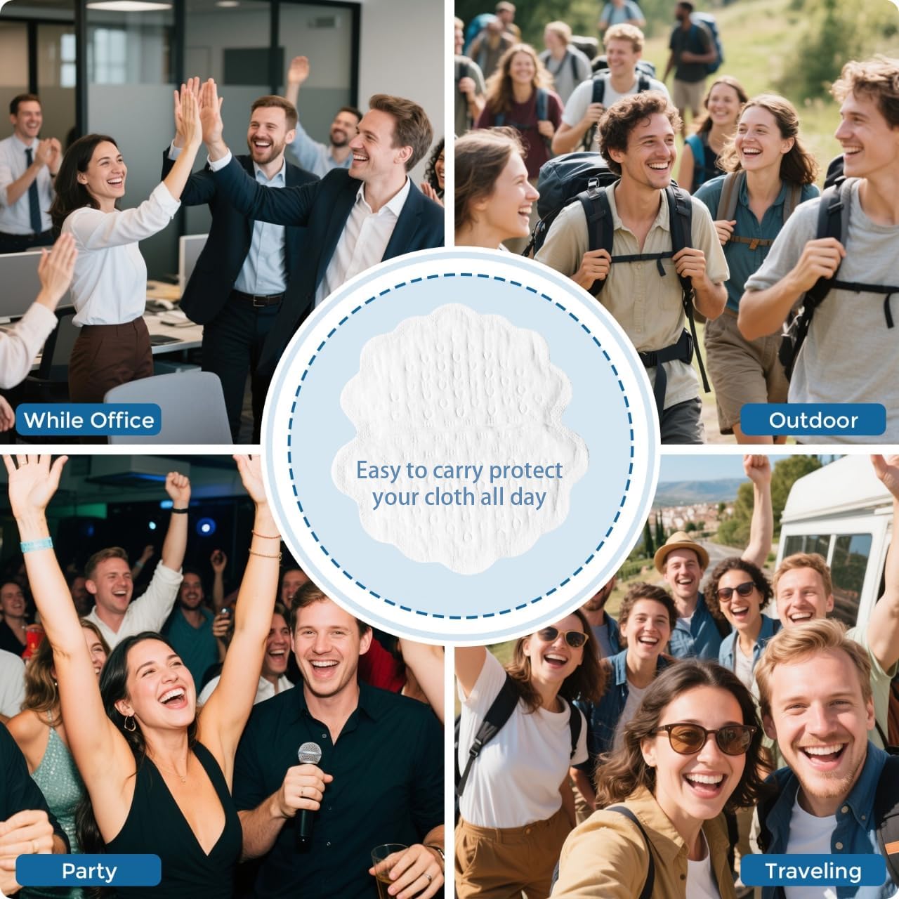 60 Pcs Underarm Sweat Pads for Women,Armpit Pads for Sweating Women, Disposable Underarm Sweat Pads, Armpit Sweat Pads for A Whole Day Protection .Sweat-Absorbing and Odorless White