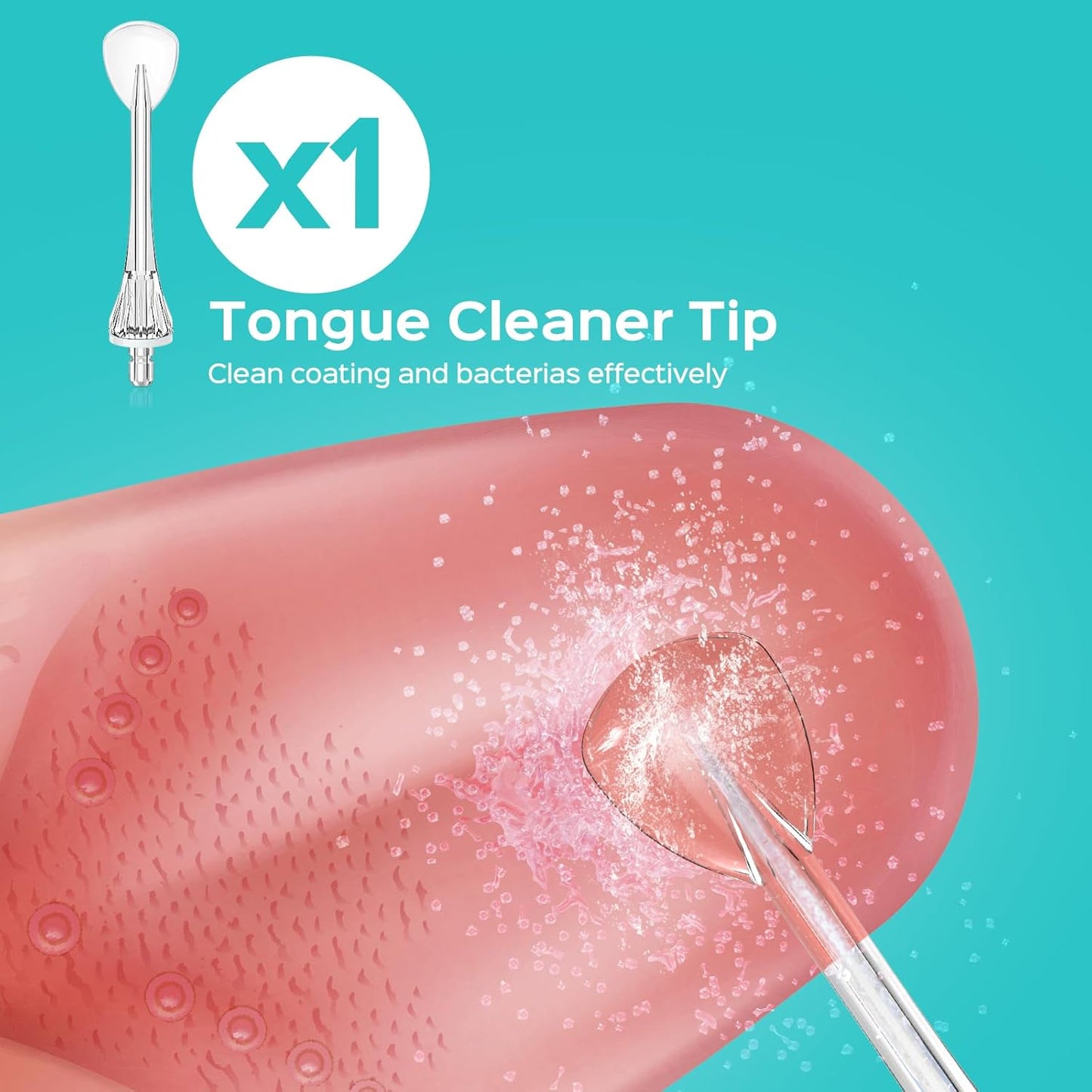 COSLUS Original Water Flosser Replacement Tips: Replacement Heads Compatible with COSLUS, Aquasonic, Nicwell, Oralfree, WELLFINE, Hangsun, Tovendor Water Dental Pick, Flosser Accessory, 5 Mix Jet Tips