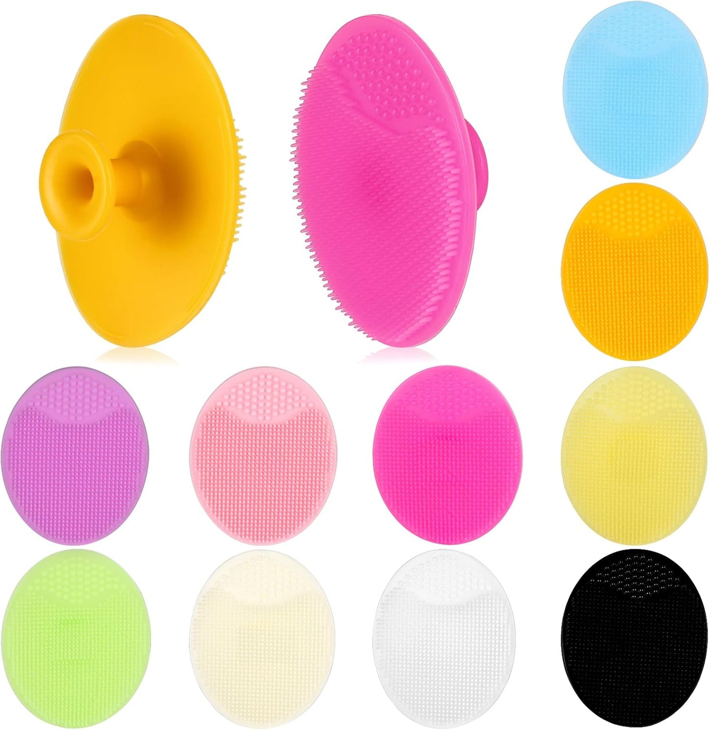 10 Pcs Silicone Face Scrubbers with Suction, Exfoliating Facial Cleansing Brush for Gentle Exfoliation & Deep Cleaning - Multi Colored