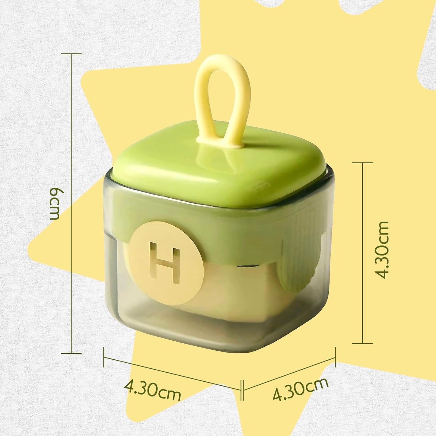 Reusable Lint Roller Mini, Washable Sticky Roller for Travel & Clothes & Furniture & Purse, Portable Pet Hair Lint Remover Ball for Dog Cat Fur (Green)