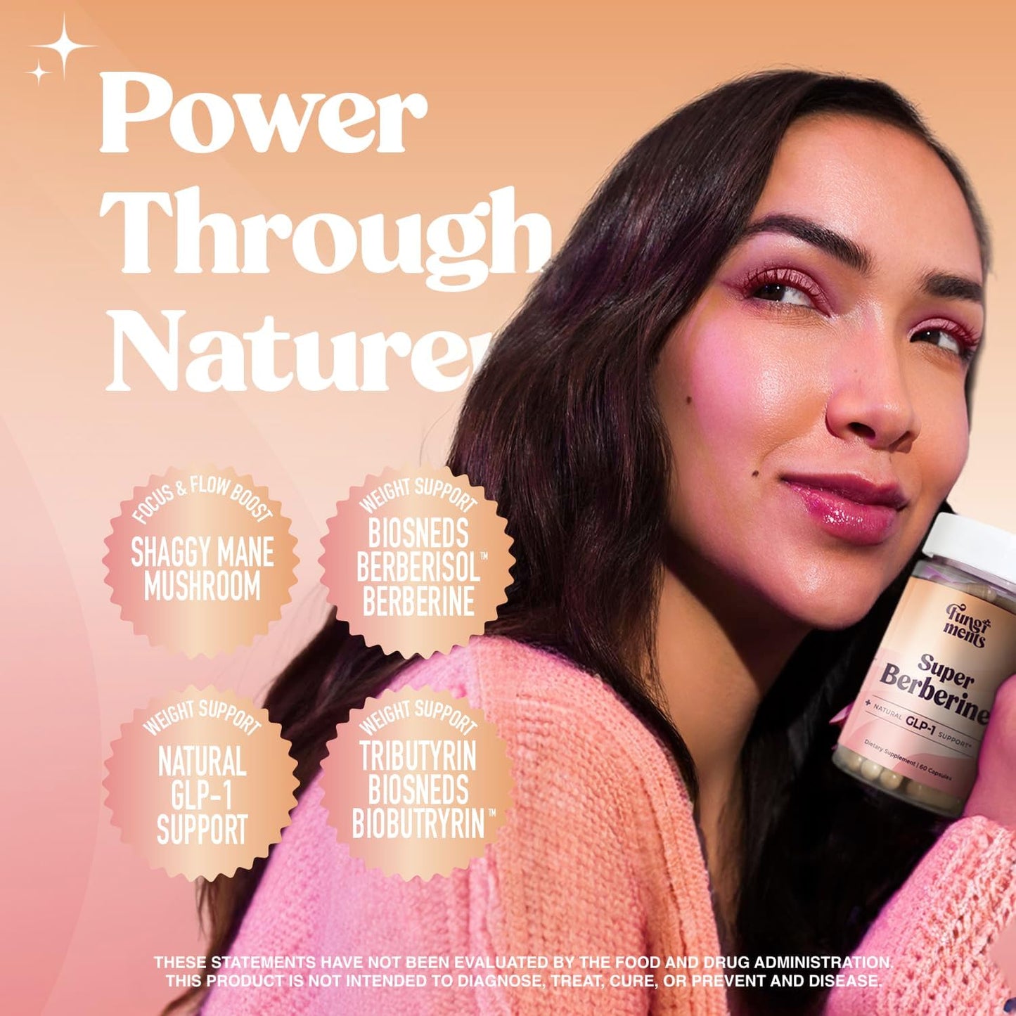 Super Berberine - GLP-1 Support - Hunger & Metabolism Support - Gluten Free, Vegan Supplements for Men & Women (60 Capsules)