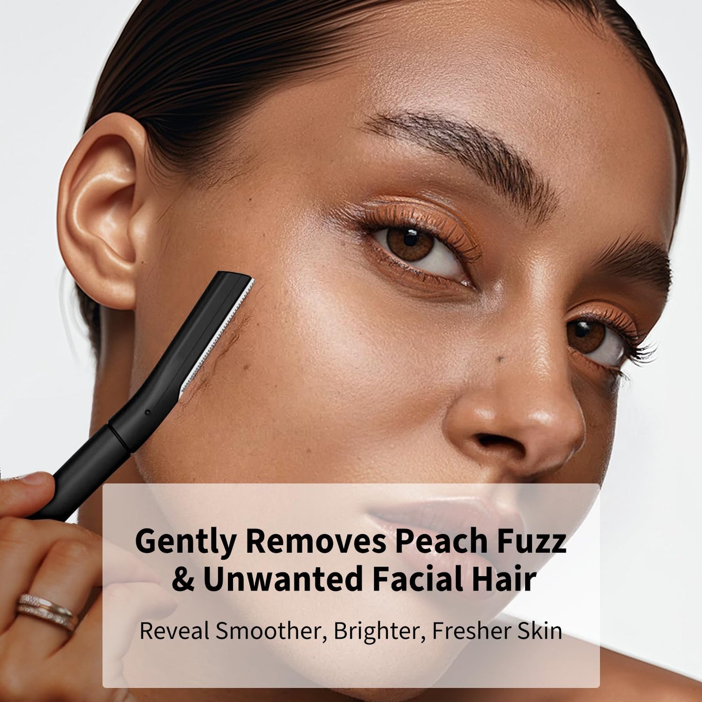 Precision Dermaplane Razor, Face Razors for Women and Men, Eyebrow Razor, Dermaplaning Tool, Peach Fuzz Remover, Skin-friendly Microblades with Protective Cap