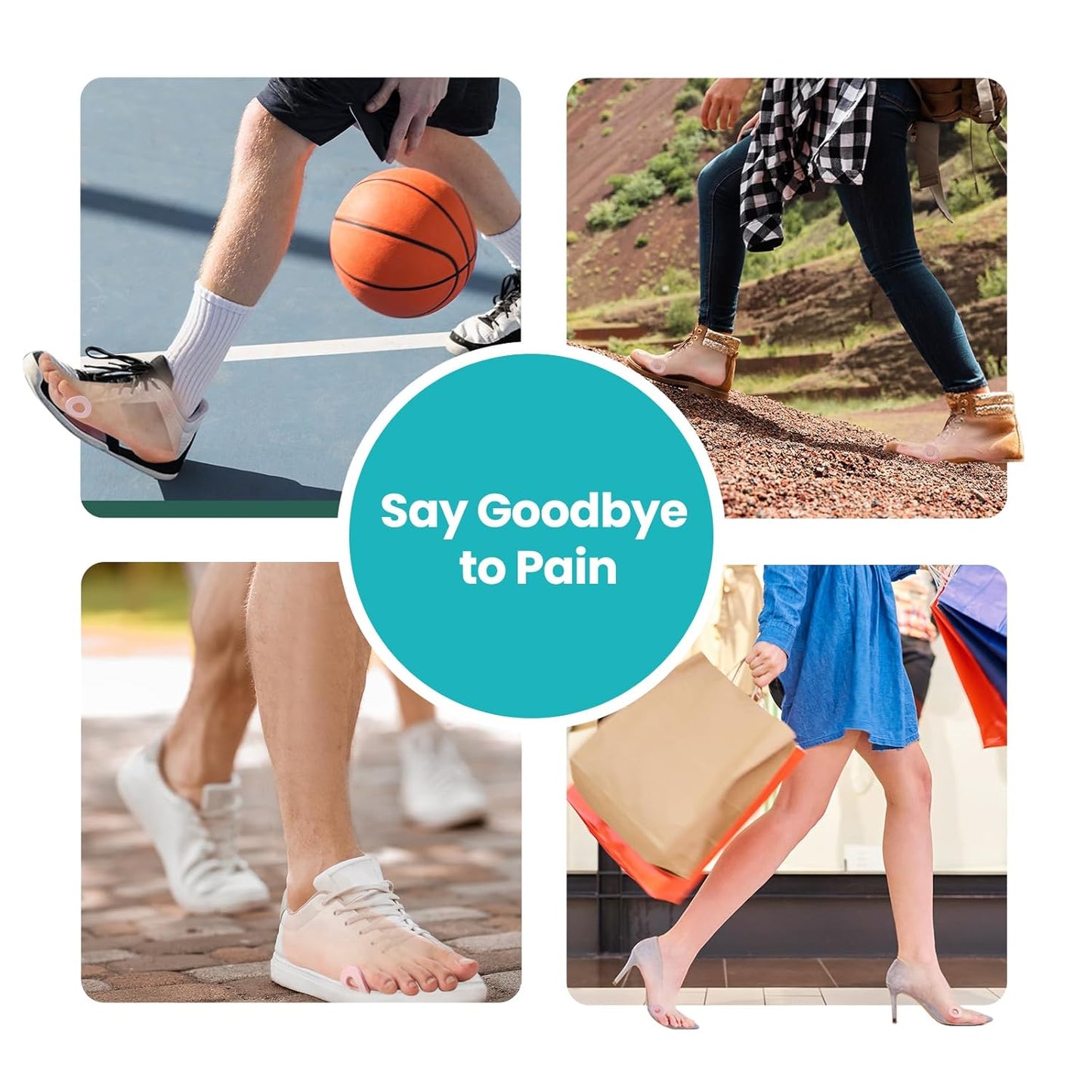 Callus Cushions for Bottom of Foot - Round Foam Padding with Water-Resistant Self-Stick Adhesive - Corn Cushions for Toes and Feet, Reduce Pain, Pressure and Friction from Shoes (Pink, 32 Count)