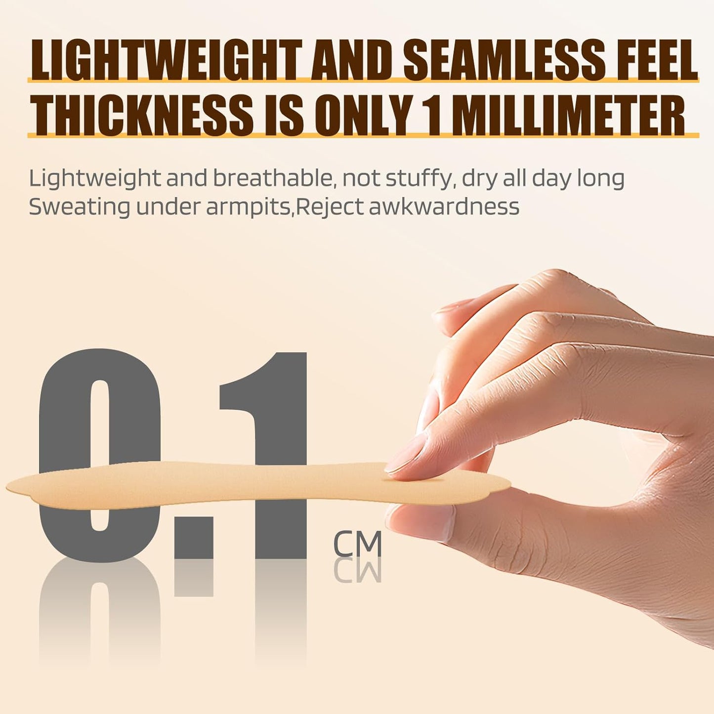 Pacify Underarm Sweat Pads for Women Men, Disposable Armpit Sweat Pads for Under Arms Sweating, Invisible Self-Adhesive Arm Pit Sweat Guards Patches for Clothing (120)