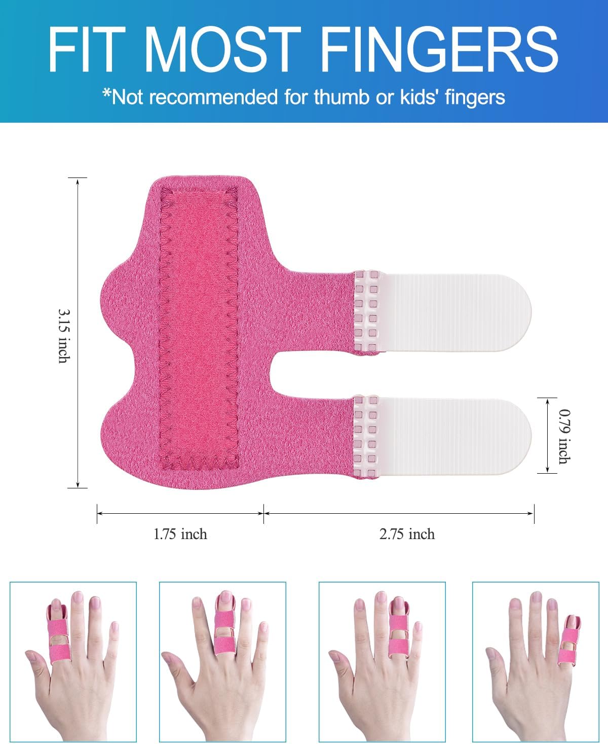 Finger Splint, 5pcs Color Finger Brace Support Stabilizer for Index, Middle, Ring Fingers Straightening Arthritis Knuckle Immobilization