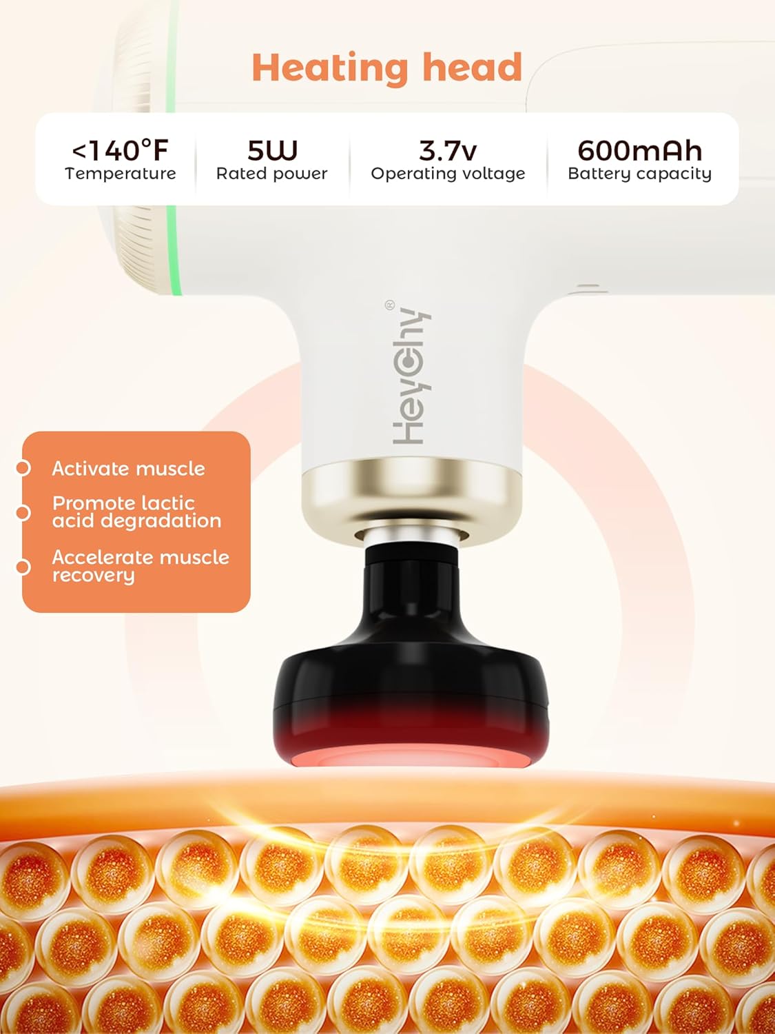 A1 Super Mini Massage Gun, Percussion Deep Tissues Muscle Massager (Heat-White)